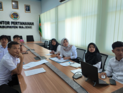 KANTAH MAJENE & DINAS PERKIM KAB. MAJENE KOORDINASIKANSERTIPIKAT ASET JALAN PEMDA MELALUI PTSL