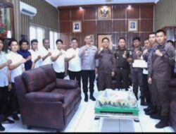 Kajari Majene Menerima Kapolres Dalam Rangka Memperingati hari Lahir ke Jaksaan RI